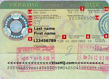 Ukrainian visa